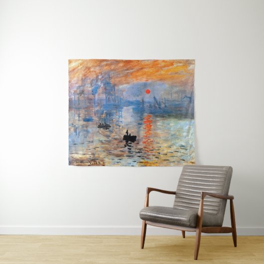 Claude Monet Impression Sunrise Poster Leinwand Pr Wandteppich (Beispiel (Horizontal))