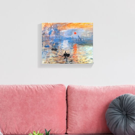 Claude Monet Impression Sunrise Poster Leinwanddruck (Insitu (Wohnzimmer))