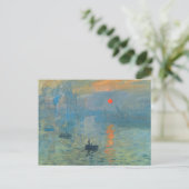 Claude Monet Impression Sunrise Postkarte (Stehend Vorderseite)