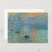 Claude Monet Impression Sunrise Postkarte (Vorne/Hinten)
