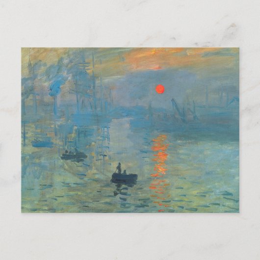Claude Monet Impression Sunrise Postkarte (Vorderseite)