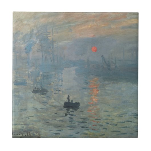 Claude Monet Impression Sunrise Soleil Levant Fliese (Vorderseite)
