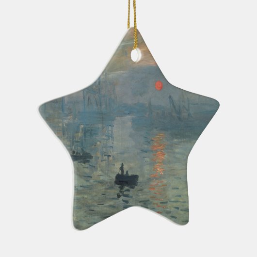 Claude Monet Impression Sunrise Soleil Levant Keramik Ornament (Rechts)