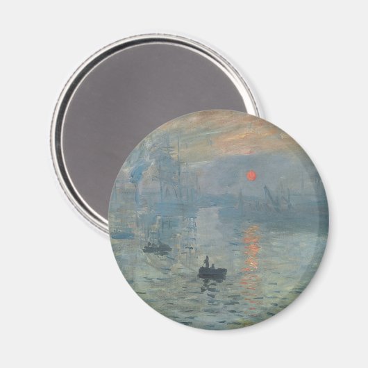 Claude Monet Impression Sunrise Soleil Levant Magnet (Vorderseite/Rückseite)