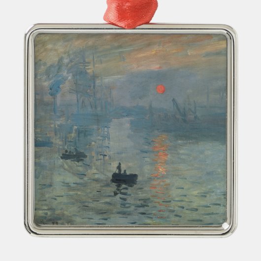 Claude Monet Impression Sunrise Soleil Levant Ornament Aus Metall (Vorne)