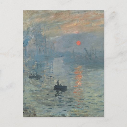 Claude Monet Impression Sunrise Soleil Levant Postkarte (Vorderseite)
