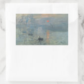 Claude Monet Impression Sunrise Soleil Levant Rechteckiger Aufkleber (Tasche)