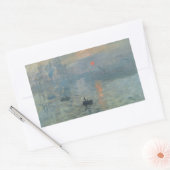 Claude Monet Impression Sunrise Soleil Levant Rechteckiger Aufkleber (Umschlag)