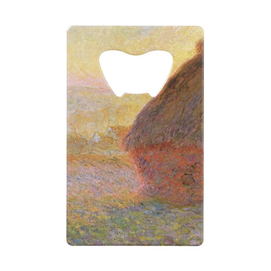 Claude Monet Impressionist Painting Graystaks I Geldbeutel Flaschenöffner (Vorderseite)