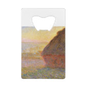 Claude Monet Impressionist Painting Graystaks I Geldbeutel Flaschenöffner (Rückseite)