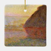 Claude Monet Impressionist Painting Graystaks I Keramikornament (Rückseite)