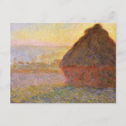 Claude Monet Impressionist Painting Graystaks I Postkarte (Vorderseite)