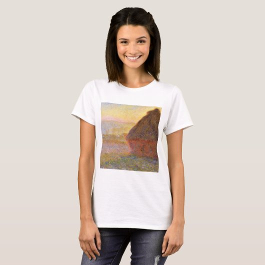 Claude Monet Impressionist Painting Graystaks I T-Shirt (Vorne ganz)