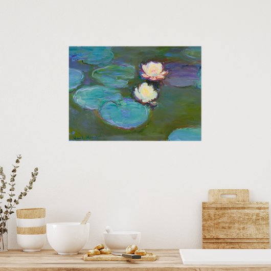 Claude Monet Impressionist Water Lilien Nympheas Poster (Küche)