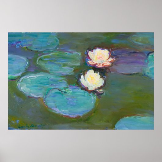 Claude Monet Impressionist Water Lilien Nympheas Poster (Vorne)
