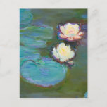 Claude Monet Impressionist Water Lilien Nympheas Postkarte<br><div class="desc">Impressionistische Landschaftsmalerei von Claude Monet - Klassische Meisterwerke - Claude Monets Serie zum Thema Naturmalerei - Claude Monet Impressionist Water Lilien Nympheas Malerei</div>