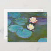 Claude Monet Impressionist Water Lilien Nympheas Postkarte (Vorne/Hinten)