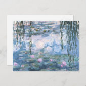 Claude Monet Impressionist Water Lillies Painting Postkarte (Vorne/Hinten)