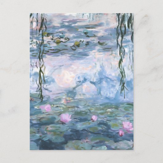 Claude Monet Impressionist Water Lillies Painting Postkarte (Vorderseite)