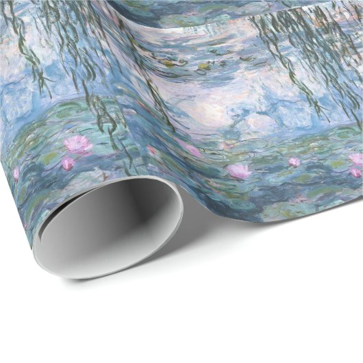 Claude Monet impressionistische Lilien des Wassers Geschenkpapier (Rolleneckpunkt)