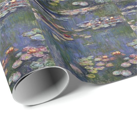 Claude Monet impressionistische Lilien des Wassers Geschenkpapier (Rolleneckpunkt)