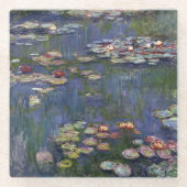 Claude Monet impressionistische Lilien des Wassers Glasuntersetzer (Vorderseite)