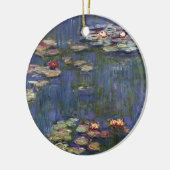 Claude Monet impressionistische Lilien des Wassers Keramik Ornament (Links)