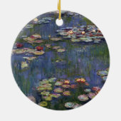 Claude Monet impressionistische Lilien des Wassers Keramik Ornament (Hinten)