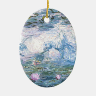 Claude Monet impressionistische Lilien des Wassers Keramik Ornament