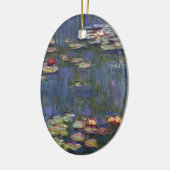 Claude Monet impressionistische Lilien des Wassers Keramik Ornament (Links)