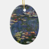 Claude Monet impressionistische Lilien des Wassers Keramik Ornament (Hinten)