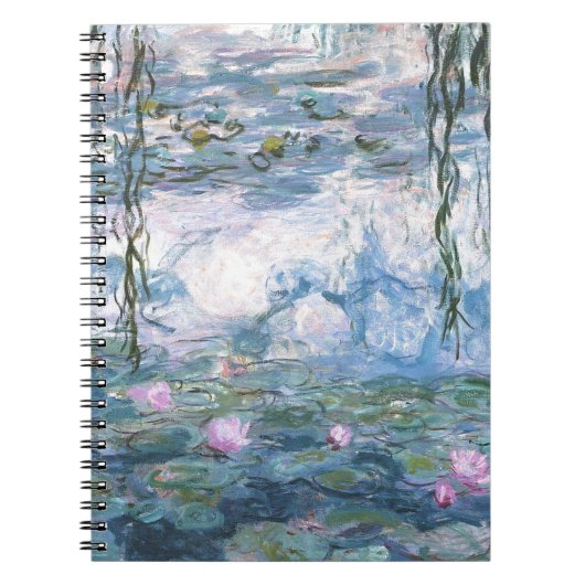 Claude Monet impressionistische Lilien des Wassers Notizblock (Vorderseite)