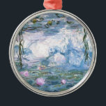 Claude Monet impressionistische Lilien des Wassers Ornament Aus Metall<br><div class="desc">Impressionistische Landschaftsmalerei von Claude Monet - Klassische Meisterwerke - Claude Monets beeindruckende Malserie - Claude Monet beeindruckende Lilien mit beeindruckendem Wasserbild</div>