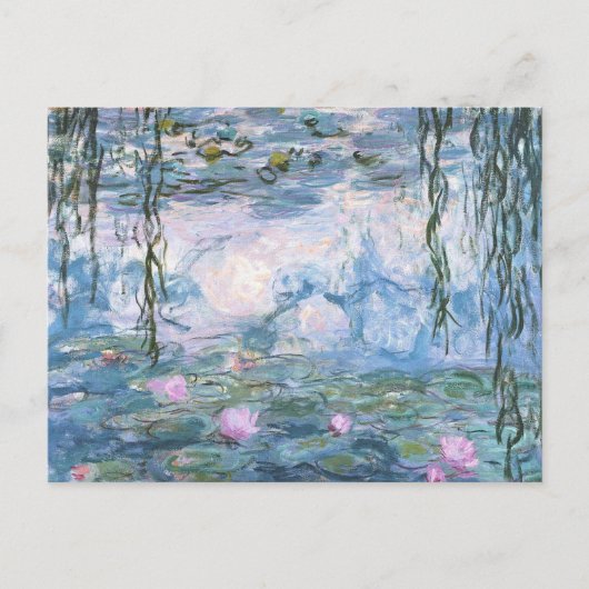 Claude Monet impressionistische Lilien des Wassers Postkarte (Vorderseite)
