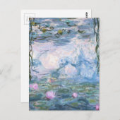 Claude Monet impressionistische Lilien des Wassers Postkarte (Vorne/Hinten)