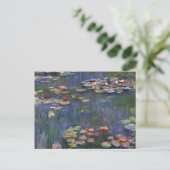 Claude Monet impressionistische Lilien des Wassers Postkarte (Stehend Vorderseite)