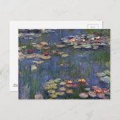 Claude Monet impressionistische Lilien des Wassers Postkarte (Vorne/Hinten)