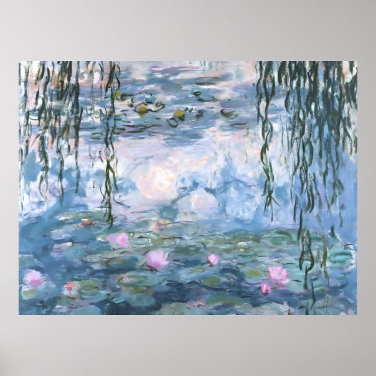 Claude Monet Impressionistische Wasserlilien-Maler Poster (Vorne)