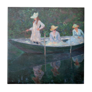 Claude Monet - In dem norwegischen Boot Fliese