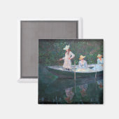 Claude Monet - In dem norwegischen Boot Magnet (Vorderseite/Rückseite)