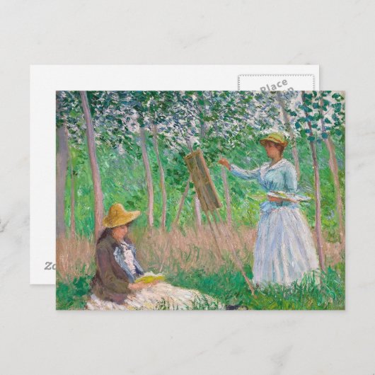 Claude Monet - In den Wäldern von Giverny Postkarte (Vorne/Hinten)