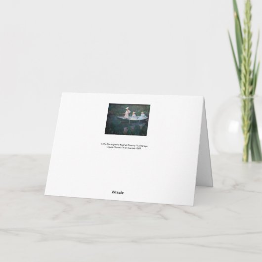Claude Monet - In der Nordsee bei Giverny Karte (Rückseite)