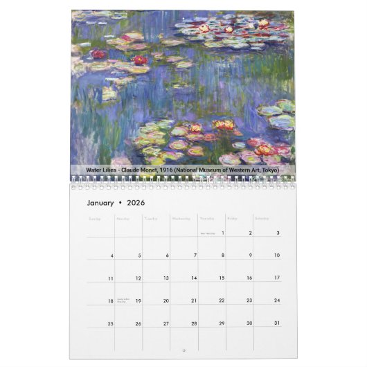 Claude Monet in Giverny Kalender (Jan 2026)