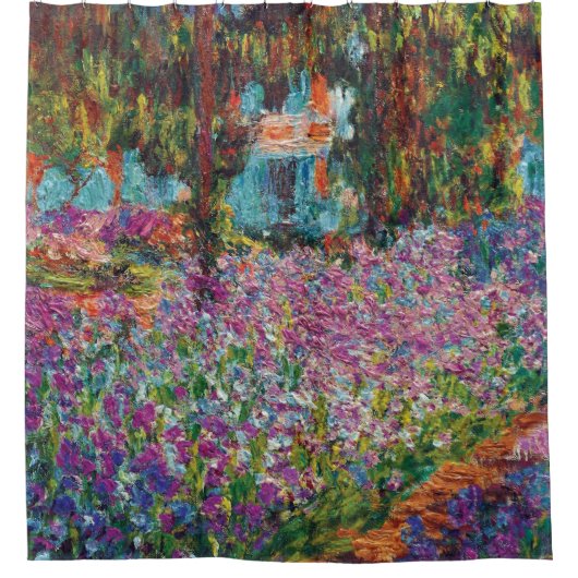 Claude Monet - Ire in Monets Garden Fine Art Duschvorhang (Vorderseite)