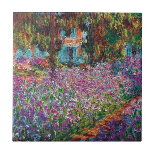 Claude Monet - Ire in Monets Garden Fine Art Fliese (Vorderseite)