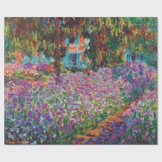 Claude Monet - Ire in Monets Garden Fine Art Geschenkpapier (Flach)