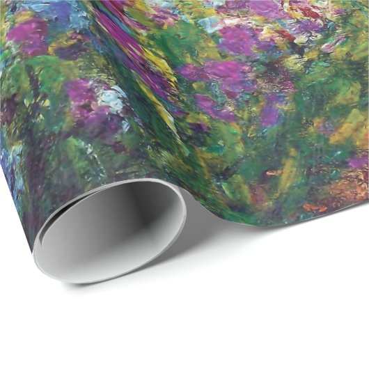 Claude Monet - Ire in Monets Garden Fine Art Geschenkpapier (Rolleneckpunkt)
