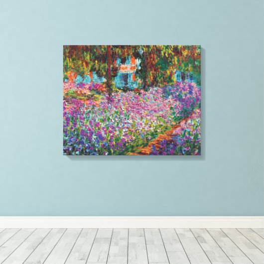 Claude Monet - Ire in Monets Garden Fine Art Leinwanddruck (Insitu (Holzboden))