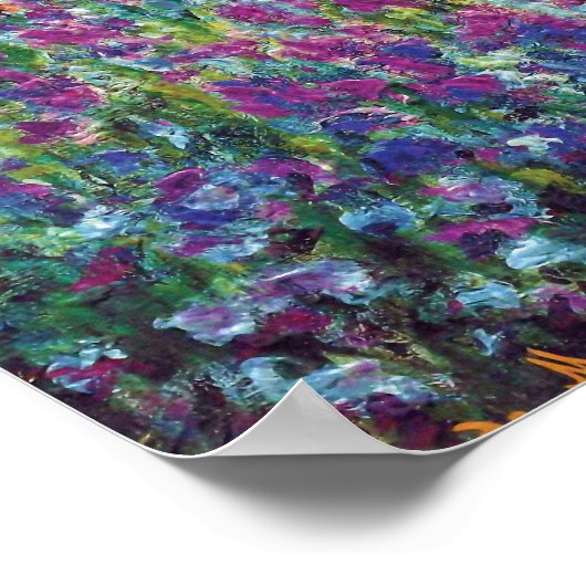 Claude Monet - Ire in Monets Garden Fine Art Poster (Ecke)