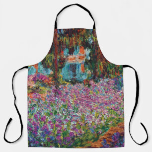 Claude Monet - Ire in Monets Garden Fine Art Schürze